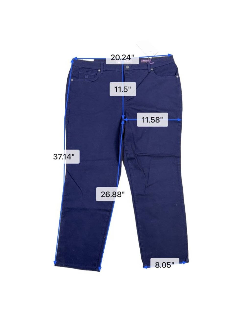 Gloria Vanderbilt Womens Amanda Jeans Straight Leg Plus Size 18WS image 9